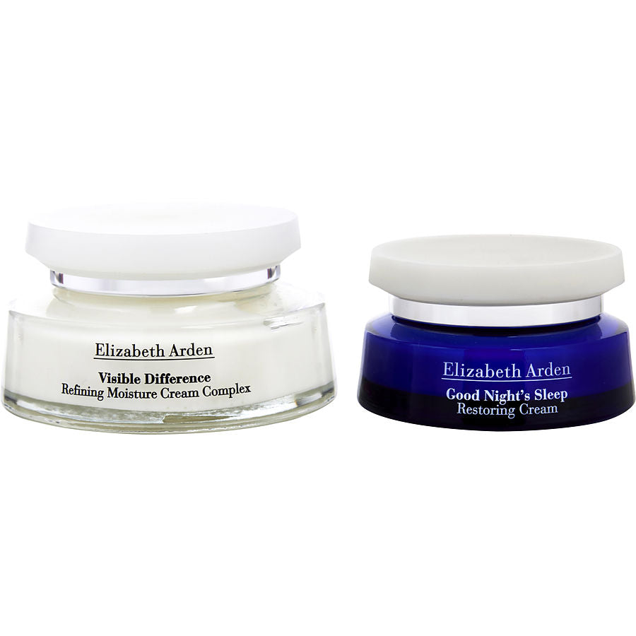 Elizabeth Arden visible difference day & night duo: refining moisture cream complex 100ml/3.4oz+good night's sleep restoring cream 50ml/1.7oz 2pcs