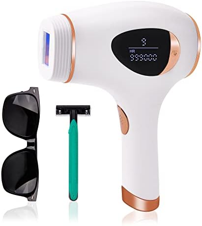 IPL Hair Removal Device Laser Hair Remover Silky Skin for Women and Men,Painless and Permanent,Safe Gentle At-Home Use for Armpits, Back, Armas, Legs,Bikini line,Full Body (White)