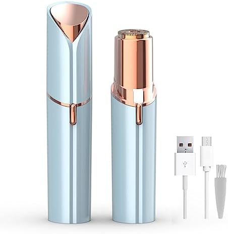 sterope Women Facial Hair Removal,Electric Face Razors for Women USB Rechargeable,Hair Remover Device for Face Painless Hair Trimmer,for Lip,Mustache, Chin,Bikini (Blue)