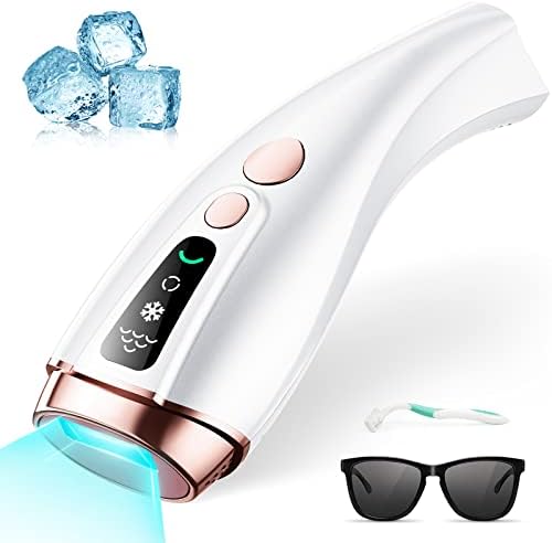 Laser Hair Removal, IPL Hair Removal for Women and Man, Laser Hair Removal Device with Ice Cooling Care, at-Home Permanent Hair Removal for Facial Armpits Legs Bikini Line Whole Body