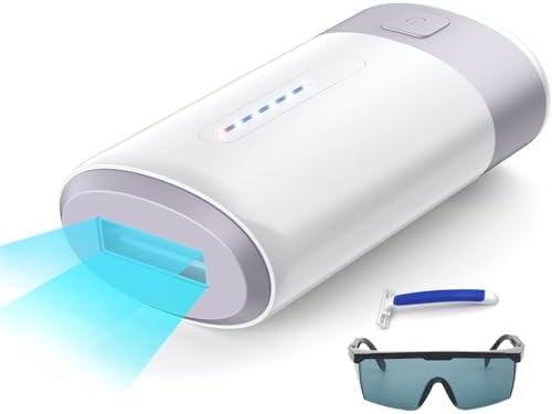 Laser Hair Removal for Women and Men Permanent IPL Hair Removal Device At-Home Hair Removal Machine with 5 Levels Mini Painless Use for Body & Face